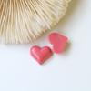 Pendientes de resina con forma de corazón grueso de color sólido, bonitos y japoneses, accesorios para el cabello de niña, fundas para teléfono móvil, venta al por mayor