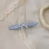 Lindo y Dulce Pasador para el Cabello con Lazo de Lunares Color Crema, Pinza para Flequillo, Pasador, Pinza de Pato, Pasador de Seguridad, Pasador