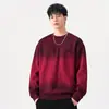 Ropa para Hombre Fengshe / Camiseta de Manga Larga con Cuello Redondo para Primavera y Otoño Estilo Americano Peso Pesado 360g Holgada Informal Sudadera Estampada para Hombre