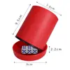Copo para Dados Venda Quente Transfronteiriça Conjunto de Dados com Bandeja Inferior Mais Copo Colorido de Veludo Copo Peneira Copo Silencioso de Couro PU Personalização