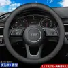 Funda de Volante de Coche de Cuero Genuino, Ultradelgada, Transpirable, Antideslizante, Absorbente de Sudor, Universal para Todas las Estaciones