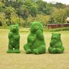 Escultura de panda de dibujos animados para plantar césped en el jardín, adornos de animales para jardín, decoración tallada de jardín verde, adornos de plástico reforzado con fibra de vidrio.