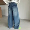 Calças para meninas, calças compridas estilosas de outono, tamanhos médios e grandes, coleção de outono, calças jeans, calças casuais para crianças, calças infantis estilo coreano, da moda