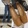 Zapatos Planos Cuadrados Estilo Coreano Nuevos Primavera/Otoño 2026 para Mujer, Mocasines Cómodos sin Cordones para Madres Mayores