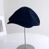 Gorra de Moda Retro de Ante de Ala Ancha para Mujer, Gorra de Béisbol Versátil Casual de Otoño, Boina Elegante para Usar al Revés