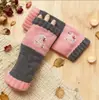 Guantes Personalizados para Otoño e Invierno, Guantes de Punto Cálidos y de Moda para Mujer, Moda Transfronteriza Guantes Bordados Patchwork Cálidos
