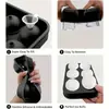 Molde para cubitos de hielo de grado alimenticio con tapa, charola de hielo de silicona, molde para hacer hielo, máquina de hielo cuadrada, molde para bolas de hielo para cócteles
