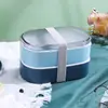 Lonchera Estilo Japonés con Tapa, Sellada, Grado Alimenticio, Caja Bento Compartimentada Multicapa, Lonchera Portátil para Estudiantes y Trabajadores de Oficina, Caja para Comida Rápida