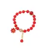 Nuevo Pulsera de Cristal de Flor para Mujer Cristal Rosa Flor de Sol Hermana Novia Pulsera de Estudiante Pulsera Pequeña de Margarita Al por Mayor