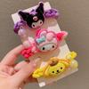 Elástico de Cabelo Infantil Combinado de Cores Trançado Grosso Acessório de Cabelo Bonito Desenho Animado Sanrio Elástico de Cabelo Acessórios de Cabelo para Menininha