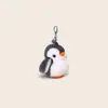 Qualidade de Luxo Leve Pura Pele de Coelho Rex Pinguim Boneco Pingente Animal Pelúcia Chaveiro Bolsa Pingente Pequeno Presente Atacado