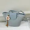 2026 Verano Otoño Nuevo Bolso de Cesta de Verduras de Mano de Gama Alta Casual Versátil Textura Bolso Cubo de Hombro Único