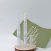 Tubo de brillo de labios anti-acné blanco transparente de 3 ml, pluma giratoria, tubo de plástico para corrector de labios, material de embalaje cosmético en stock