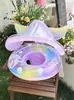 Flotador de natación transfronterizo para adultos, engrosado, de celebridad de internet, colorido, de sirena, para axilas, anillo inflable grande con lentejuelas, flotador de natación para agua