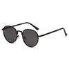 Gafas de sol redondas metálicas transfronterizas para mujer, gafas de sol con protección UV, nuevas gafas de sol de moda europeas y americanas para hombre