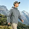 Chaqueta Deportiva para Hombre para Exteriores, Top Delgado de Otoño con Cremallera y Capucha, Cortavientos Casual Tejido de Secado Rápido Ropa Deportiva
