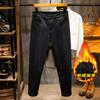 R613 Jeans de inverno masculino tamanho grande Novo com veludo interno jeans masculino solto tamanho plus size pés calças jeans Harlan