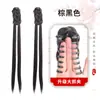 Aplique de Cabelo com Tranças de Coque e Rabo de Cavalo em Estilo Antigo, Novo Estilo Chinês, Vibração Suave e Cool para Mulheres, Coque Rabo de Cavalo Realista com Presilha