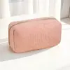 Nuevo Estuche de Pana, Bolsa de Cosméticos Sencilla, Neceser Portátil de Gran Capacidad, Caja de Papelería, Bolsa de Almacenamiento para Viajes de Negocios