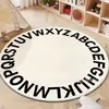 Tapete de Chão Redondo Desenho Animado Imitação de Caxemira, Macio e Amigo da Pele, Tapete ao Lado da Cama do Quarto, Isolamento Térmico Refrescante, Antiderrapante, Tapete Educativo para Jogos Infantis