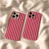 Amazon Más Vendido Color Macarrón Raya Vertical Funda para Teléfono iPhone 17 Capa Única Agujero Grande Cubierta Protectora al por Mayor