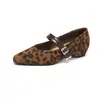 Sapatos Mary Jane quadrados de bico fino estilo francês para mulheres, novo modelo outono e inverno 2026, com uma única tira e salto grosso, versáteis para o trabalho, sapatos de salto alto grosso
