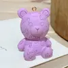 Llavero de resina de oso de la suerte de dibujos animados original para mujer, lindo, creativo, exquisito, para llave de coche, colgante de bolso, venta al por mayor