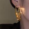 Pendientes de borlas con lentejuelas de metal de alta gama con diseño de nicho para mujer, ligeros, de lujo, a la moda, combinables con todo, estilo TikTok.