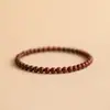 Pulsera de Palosanto de Hoja Pequeña para Mujer, Alto Contenido de Aceite, Alta Densidad, con Estrellas Doradas, Material Viejo, Grano Liso, Círculo Único, Cuentas Budistas, Sándalo