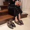 Zapatos Mary Jane, elegantes zapatos peludos, estilo de punta para mujer, nueva colección 2026, forrados de felpa para abrigar, otoño/invierno, tacón grueso, versátiles zapatos pequeños de piel