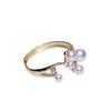 Accesorios de bricolaje S925 anillo de perlas de plata esterlina soporte vacío accesorios pequeño fresco anillo de múltiples cuentas soporte de anillo material 3-4-5