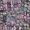 100 Adesivos de Corvo Estilo Gótico Preto e Roxo DIY Suitcase Decorativa Caderno Guitarra Adesivos à Prova d'Água Transfronteiriço