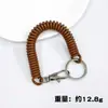 Juego de llaveros y tarjetas con cuerda de resorte de plástico, accesorios para bolsas, cordón elástico de color antipérdida, venta al por mayor