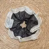 Goma para el pelo scrunchie de encaje con volantes, estilo suave para mujer, liga para el pelo grande de alta gama para moño, banda elástica alta para el pelo