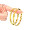 Pulsera de Hoja de Bambú Rayada de Oro Real Chapado en Cobre, Finamente Elaborada, Que No Se Desvanecerá Fácilmente, Pulsera Dorada Brillante y Resplandeciente para Mujer con una Superficie Interior Lisa