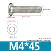Tornillos de Acero Inoxidable 304 Biselados de Cabeza Hexagonal con Vaso Pernos Cabeza Plana Redonda Borde Biselado Accesorios para Muebles Tornillos M3M4M6