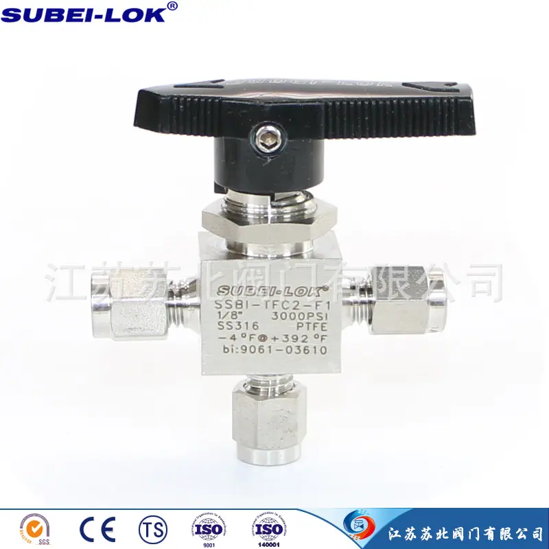 1/8”（3mm)卡套三通球阀
