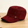 Elegante gorra tipo pico de pato estilo retro británico, simple y casual, sombrero versátil para equitación, sombrero fresco estilo universitario de otoño e invierno para mujer