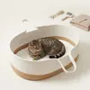 Cesta de Mascotas Tejida con Cuerda de Algodón Portátil Nido para Dormir Gato Perro Todas las Estaciones Universal Resistente al Desgaste Resistente a los Arañazos Suministros para Mascotas Fabricante Venta al por Mayor