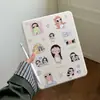 Funda giratoria de jade pequeña multielemento adecuada para iPad Air 4/5/6, linda funda protectora de tableta mini de dibujos animados de 12.9 pulgadas