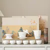 Tienda de Regalos Prácticos Celebra Souvenirs de Negocios de Alta Gama Nuevo Estilo Chino Set de Paisaje con Tinta Caja de Regalo Retro Wholesale para Empresas