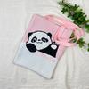 Bolsa de Tricô Ins Desenho Panda Feminina Moda para Carregar na Mão Grande Capacidade Bolsa de Ombro Bolsa Transversal Bolsa