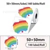 Pegatina de etiqueta térmica de color de dibujos animados para phomemo m110 adhesiva transfronteriza tipo flor papel de etiqueta térmica