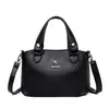 Nuevo Bolso de Mujer para Principios de Otoño Bolso de Mano Retro de Alta Gama con Textura de Cuero Genuino Versátil para Mujeres de Mediana Edad Bolso de Hombro Cruzado de Moda