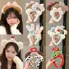 Diadema de peluche de dibujos animados linda y adorable para niñas, diseñada para lavarse la cara, evitar que el cabello se resbale y perfecta para tomar fotografías