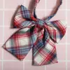 Cuello de Camisa con Lazo de Cuadros Estilo Japonés JK Flor para Mujer Estilo Universitario Foto de Graduación Camisa con Lazo Gratis Traje de Buceo con Lazo
