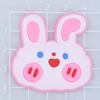 Nuevas pegatinas decorativas de goma suave de dibujos animados de oso de Apple, conejo, pasador de pelo, accesorios para el cabello, carcasa de teléfono móvil, licencia de conducir, parche de belleza