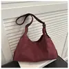 Bolsa Tote de Camurça Grande Capacidade para o Trabalho, Estilo Preguiçoso de Grande Capacidade 2026 Nova Bolsa de Ombro Transversal de Nicho, Bolsa de Trabalho