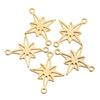 Pingente de estrela de seis pontas oca de aço inoxidável pulseira dourada colar pingente duplo para pendurar acessórios de grampo de cabelo antigo artesanal diy