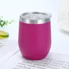 Copo de Casca de Ovo de Camada Dupla Transfronteiriço, Copo de Ovo Exclusivo Transfronteiriço de Aço Inoxidável a Vácuo em Forma de U com Barriga Grande, Copo Isolado em Forma de Ovo de 12oz